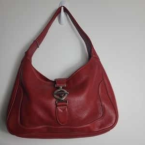 A. Giannetti Red Leather Shoulder Purse